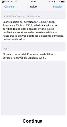 eduroam per iOS - pas 7