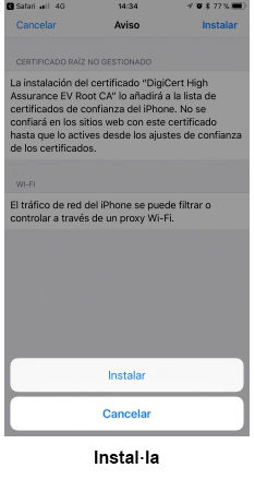 eduroam per iOS - pas 8
