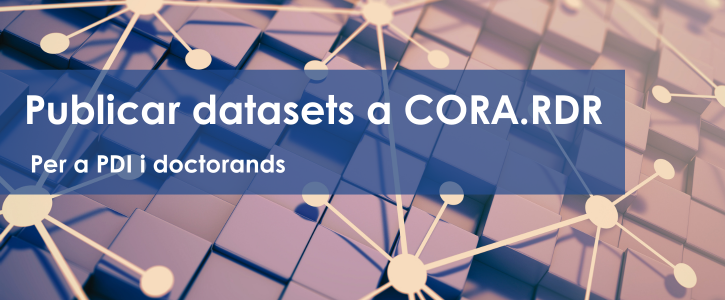 Publishing datasets in CORA.RDR