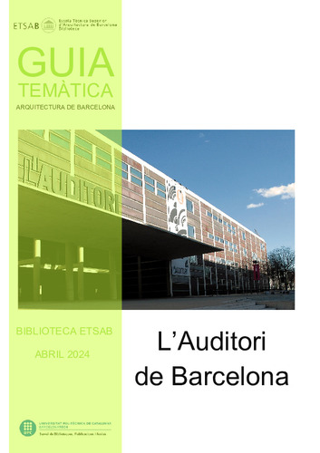 Nueva guía temática: L'Auditori de Barcelona