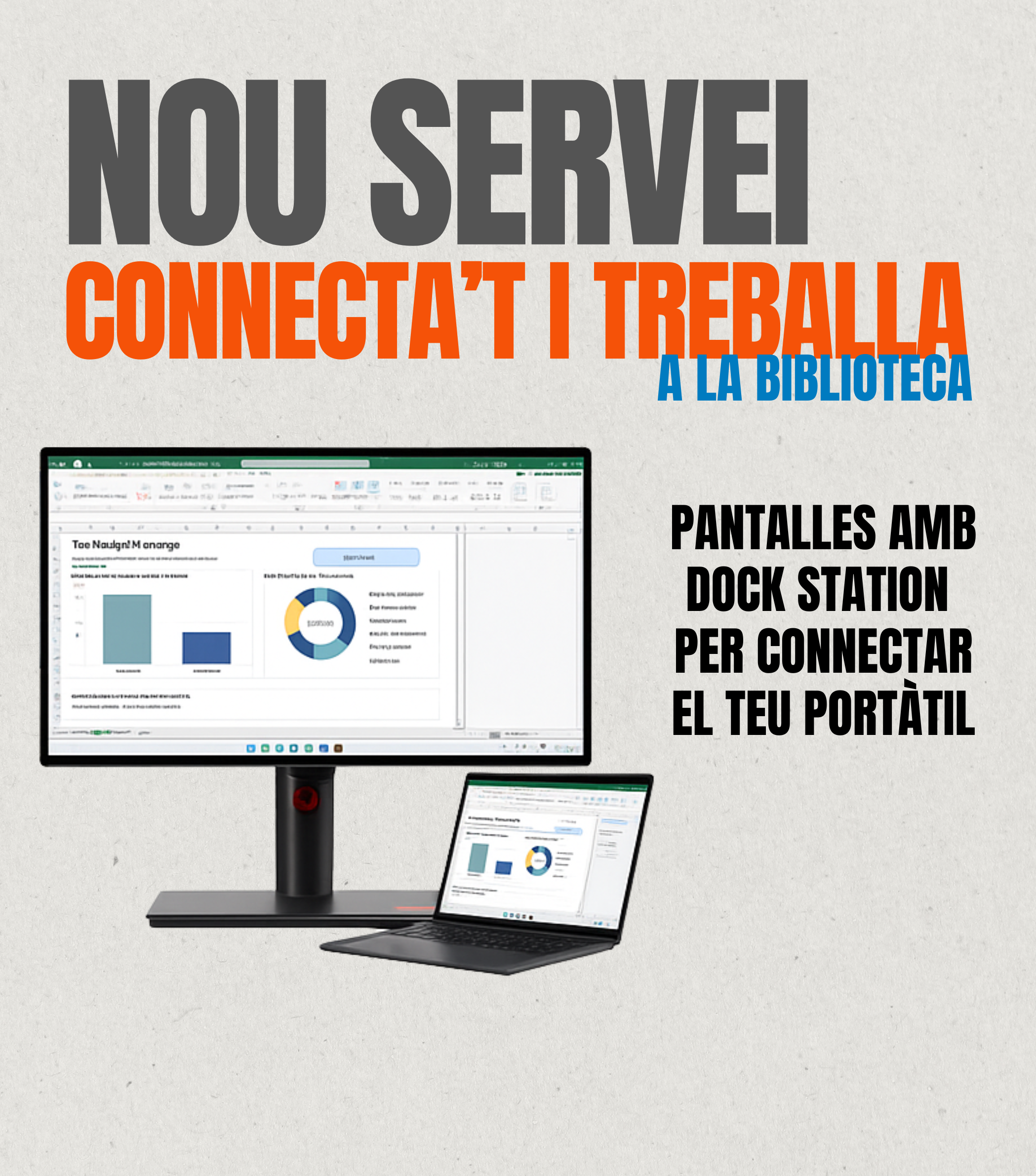 Nou Servei: pantalles per a connectar el teu portàtil