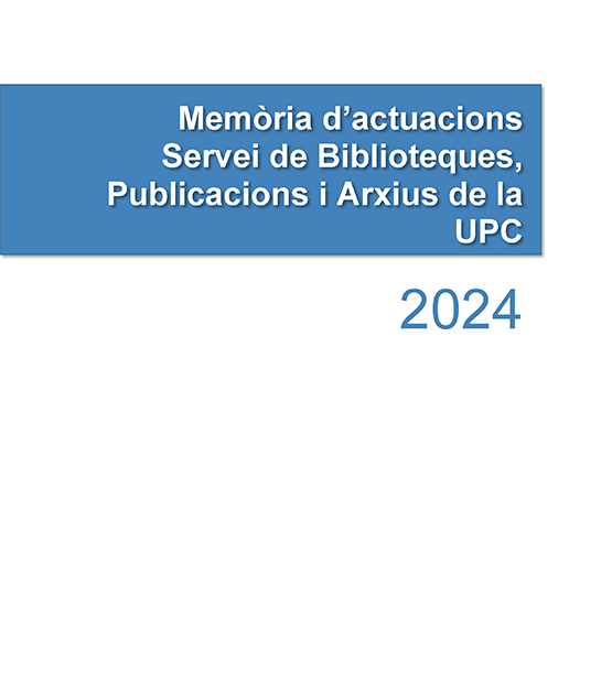 Memòria d’actuacions 2024 de l'SBPA