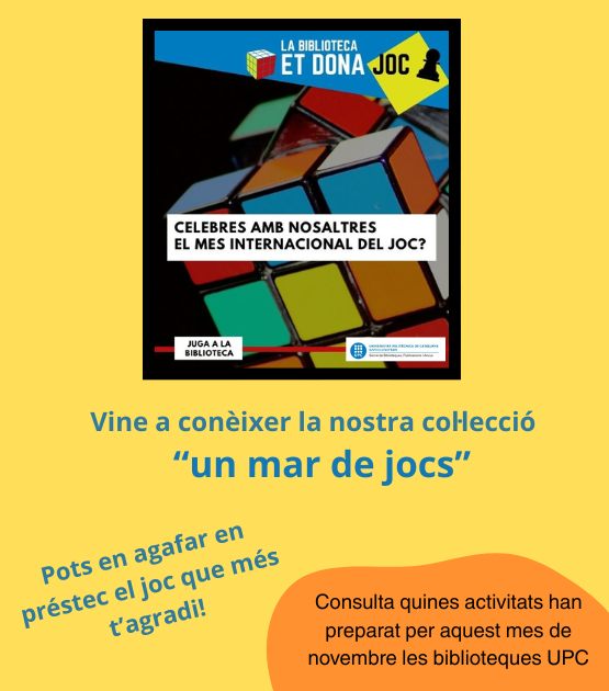 Celebra el mes dels jocs amb les biblioteques