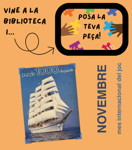 Puzzle col·laboratiu a la biblioteca