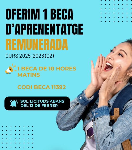 Nova beca a la Biblioteca de l'FME (Q2 2025-2026)