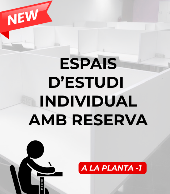 Espais d'estudi individual (amb reserva) a Planta -1