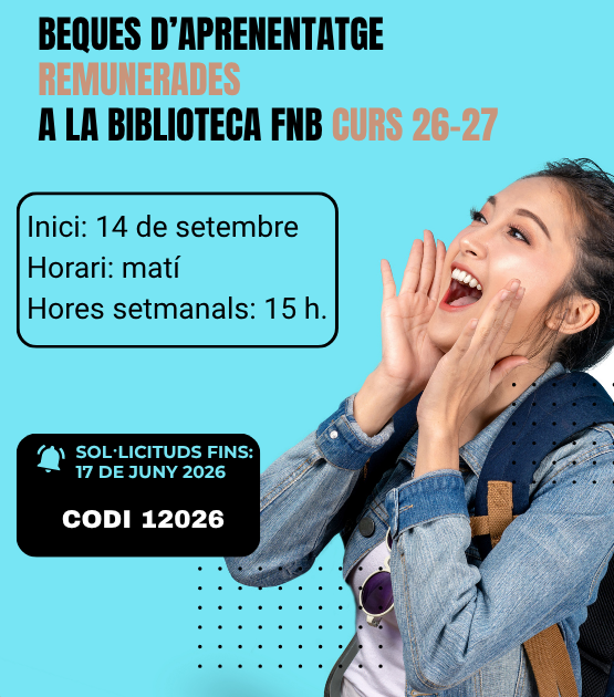 Beca d'aprenentatge a la biblioteca FNB