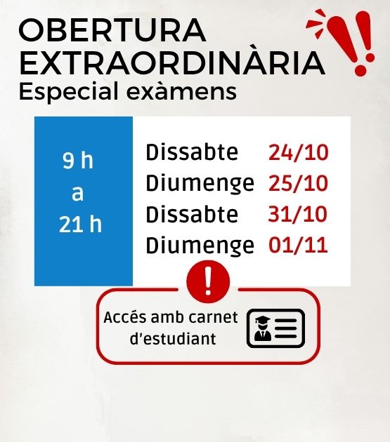 Obertura extraordinària exàmens parcials