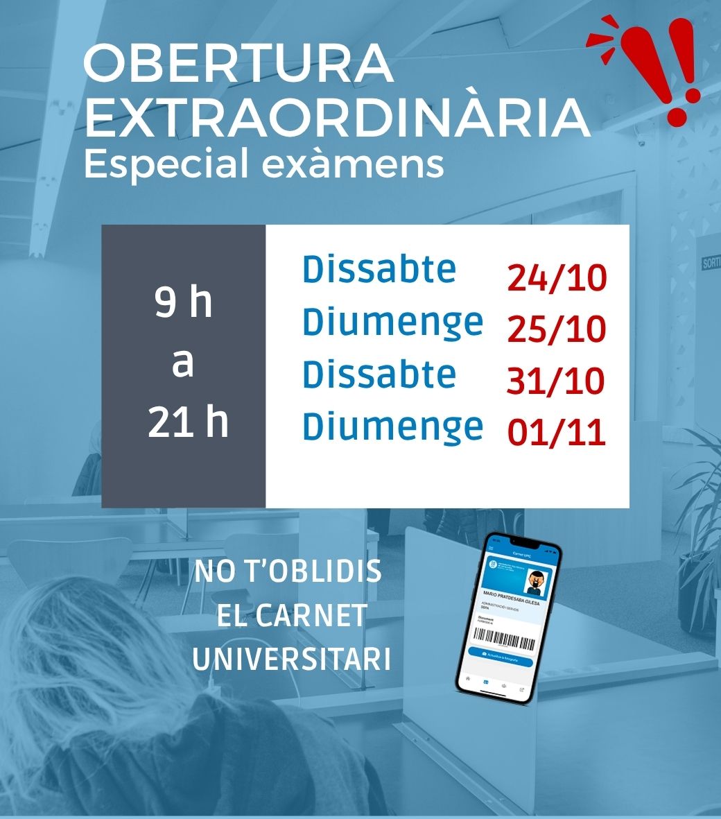 Obertura extraordinària exàmens parcials
