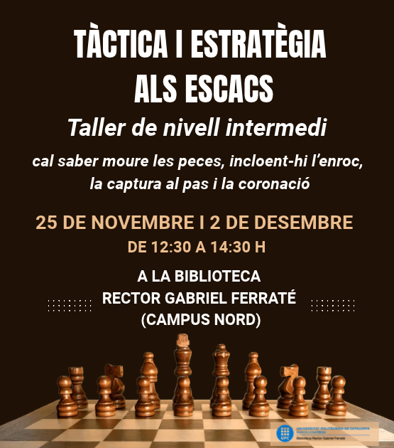 Taller d’escacs: tàctica i estratègia