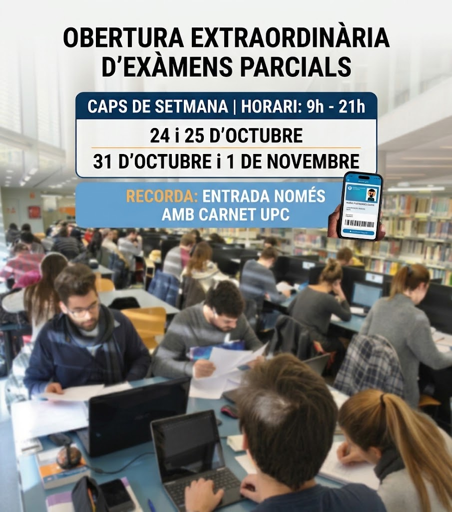 Exàmens parcials: ampliació d'horaris