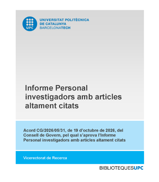 Personal investigador de la UPC amb articles altament citats