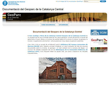 Documentació del Geoparc de la  Catalunya Central