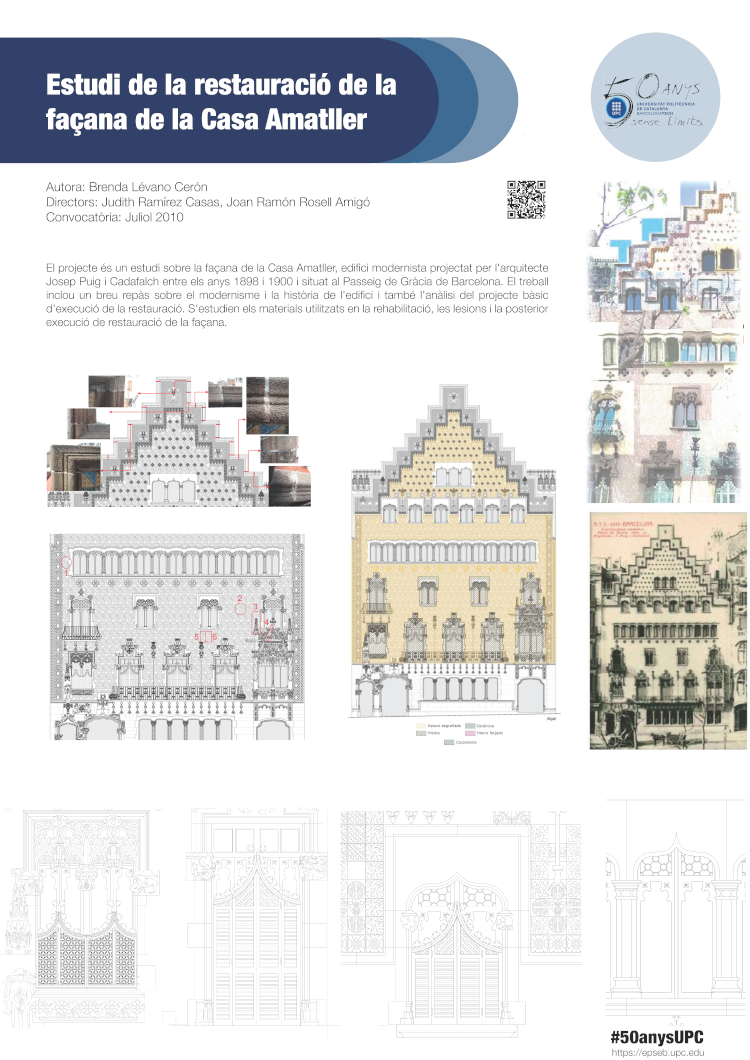 Study of the restoration of the façade of the Amatller house