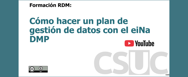 How to make a data management plan with the eiNa DMP
