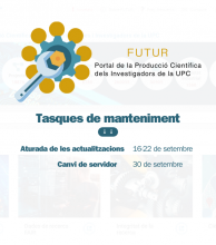 Portal FUTUR: tasques de manteniment