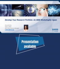 Presentació disponible del IEEE Workshop for Authors in Spain
