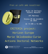 Research Café a Manresa: CRITERIA project Research Café a Manresa: CRITERIA project